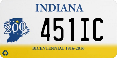 IN license plate 451IC