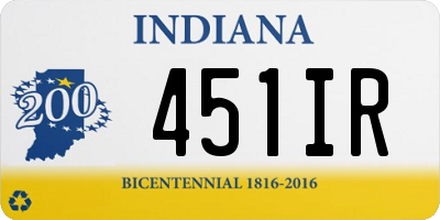 IN license plate 451IR