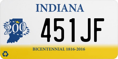 IN license plate 451JF