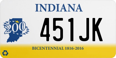 IN license plate 451JK