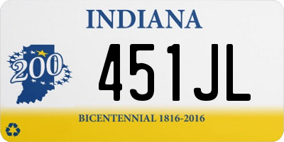 IN license plate 451JL