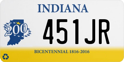 IN license plate 451JR