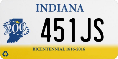 IN license plate 451JS