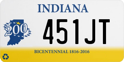 IN license plate 451JT