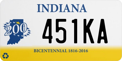 IN license plate 451KA