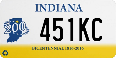 IN license plate 451KC