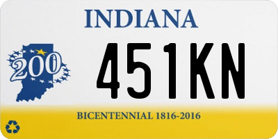 IN license plate 451KN