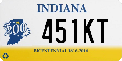 IN license plate 451KT