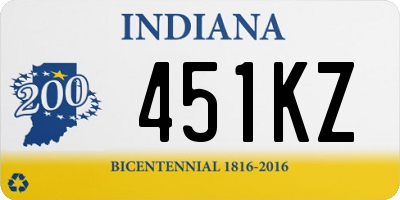 IN license plate 451KZ