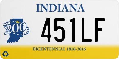 IN license plate 451LF