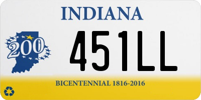 IN license plate 451LL