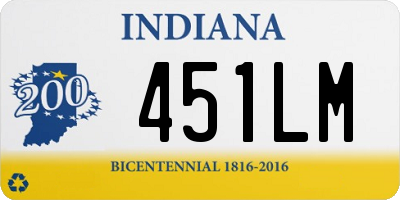 IN license plate 451LM