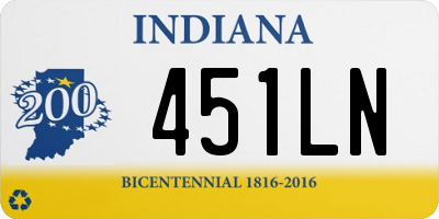 IN license plate 451LN