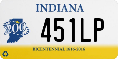 IN license plate 451LP