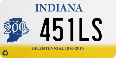 IN license plate 451LS