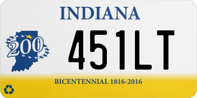 IN license plate 451LT