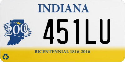 IN license plate 451LU