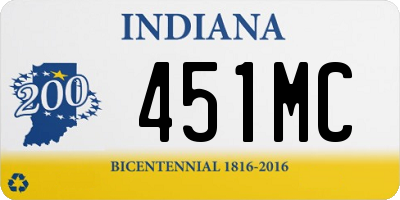 IN license plate 451MC