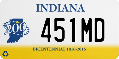 IN license plate 451MD