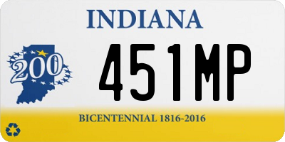 IN license plate 451MP