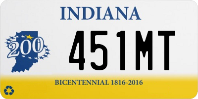 IN license plate 451MT