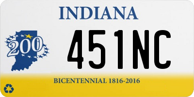 IN license plate 451NC