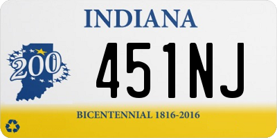 IN license plate 451NJ