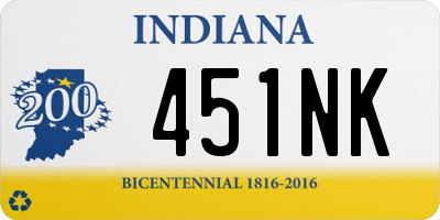 IN license plate 451NK