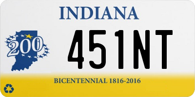 IN license plate 451NT