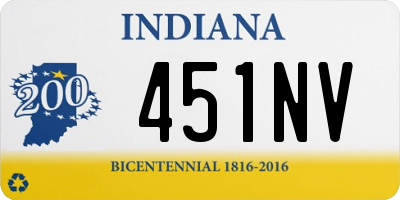 IN license plate 451NV