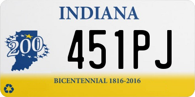 IN license plate 451PJ