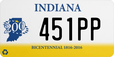 IN license plate 451PP