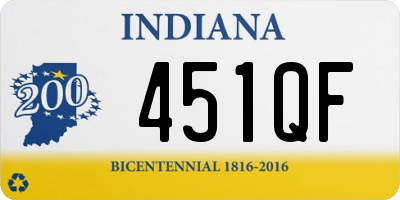IN license plate 451QF