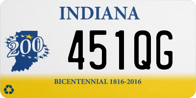 IN license plate 451QG