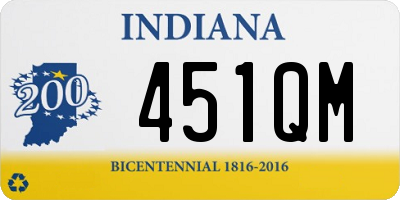 IN license plate 451QM