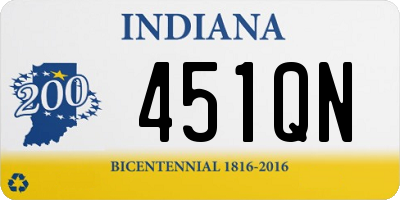 IN license plate 451QN