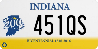 IN license plate 451QS