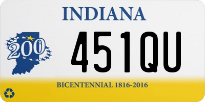 IN license plate 451QU