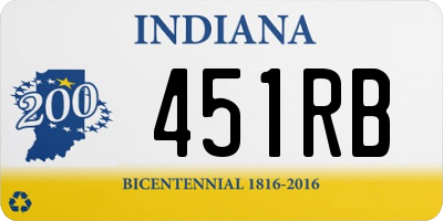 IN license plate 451RB