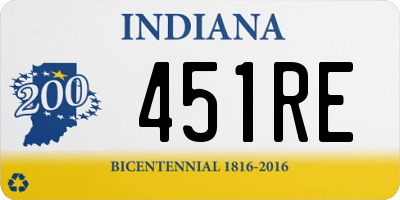 IN license plate 451RE