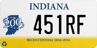 IN license plate 451RF