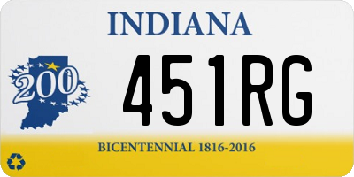 IN license plate 451RG