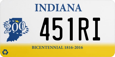 IN license plate 451RI