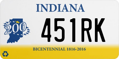 IN license plate 451RK