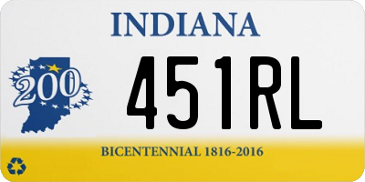 IN license plate 451RL