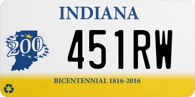 IN license plate 451RW