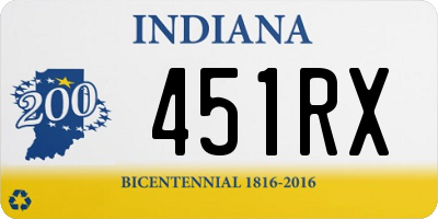 IN license plate 451RX
