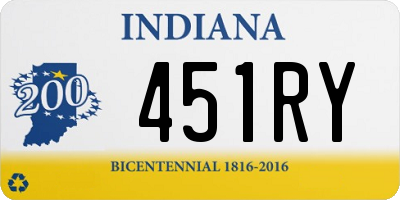 IN license plate 451RY