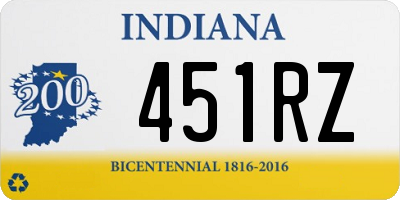 IN license plate 451RZ