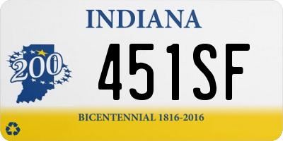 IN license plate 451SF